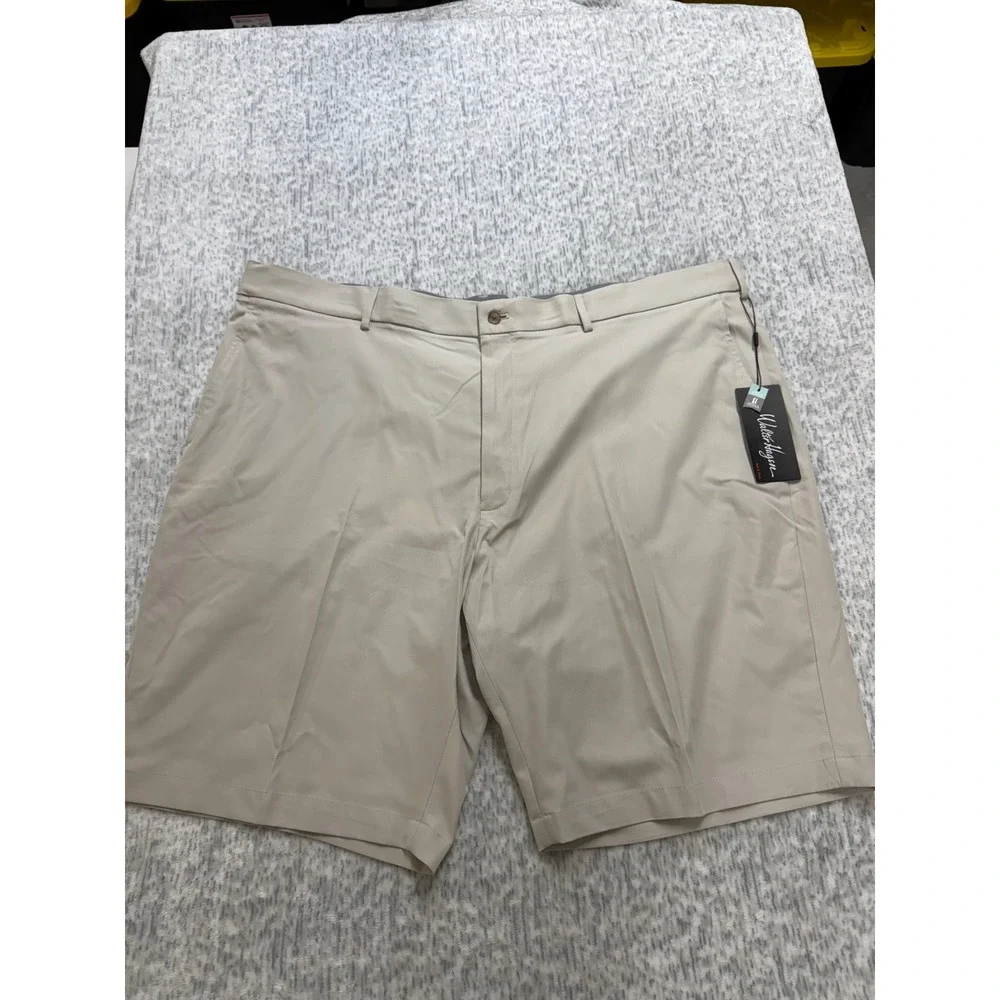 Walter Hagen Mens Light Khaki Perfect 11 Golf Shorts Big & Tall 48‎ MGA14400BT